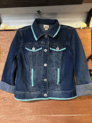 Teal clearance jean jacket